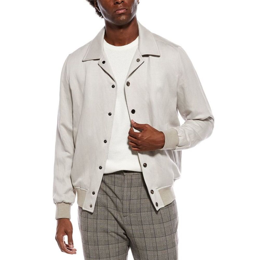 Isaia Mens  Linen, Silk, & Cashmere-Blend Jacket, Tan